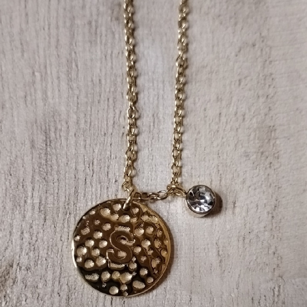 Initial S  Pendant Necklace
